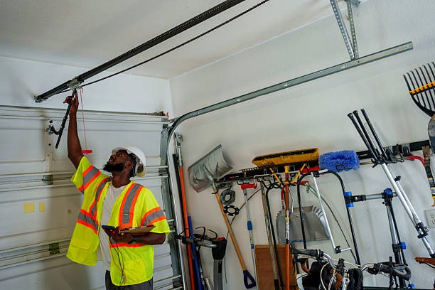 Professional Garage Door Panel Replacement technician working in Helper, UT